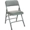 Flash Furniture 2-Pack Advantage Grey Padded Metal Folding Chair - Grey 1-in Fabric Seat